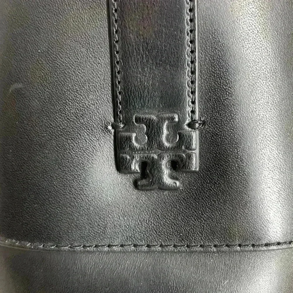 NEW Tory Burch Double T Black Leather Riding Boot Women’s Size 6M